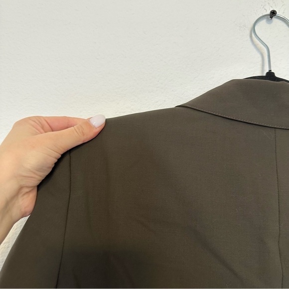 Lafayette 148 New York One Button Longline Blazer Brown Green Size 4 Women’s - Picture 9 of 11